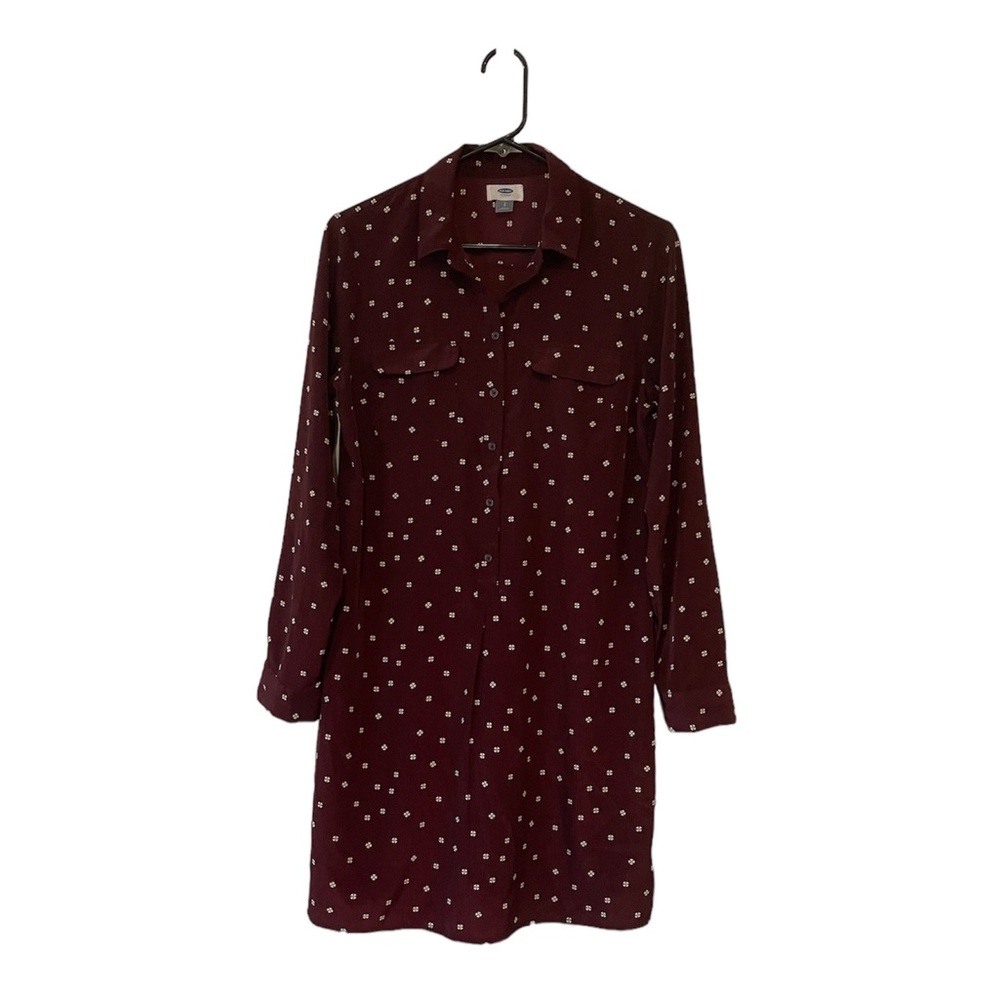Old Navy Women’s Tunic Shirt Dress Burgundy Color Size Small